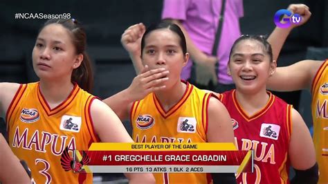 NCAA Season 98 WVB Mapua S Greg Cabadin Is The Best Player Of The Game