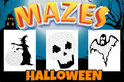 Halloween Maze Activities Graphic by MoCalli ⭐⭐⭐⭐⭐ (3258) · Creative ...