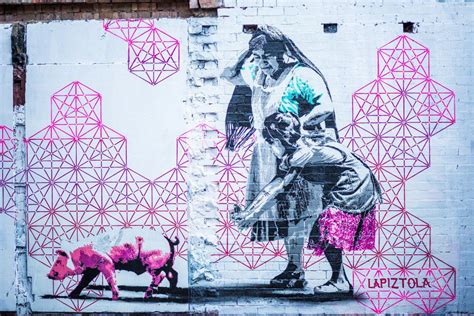 Pink Graffiti Wall Woman Child Royalty Free Photo