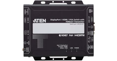 ATEN DisplayPort HDMI VGA Switch With HDBaseT VE3912T B H