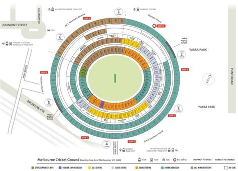 Melbourne Cricket Ground Seating Map With Rows Parking Map Ticket