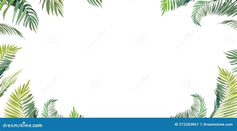 Palm Branch Border Clip Art