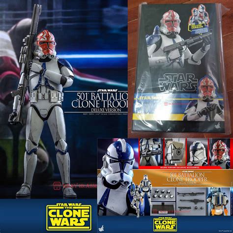 Hot Toys Tms023 Star Wars 501st Battalion Clone Trooper Deluxe 1 6 Scale Figure Ebay