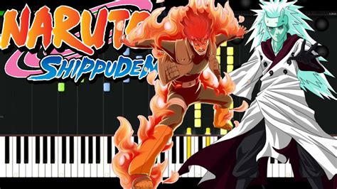 Naruto Shippuden Opening 17 Kaze Synthesia Piano HD Letra Y Midi