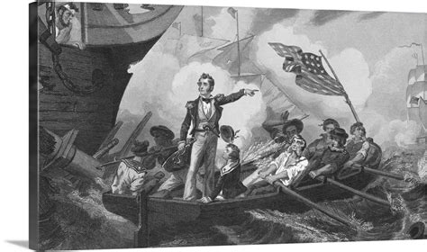 Oliver H Perry At The Battle Of Lake Erie September 13 1813 Wall Art