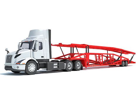 Car Carrier Semi Truck Trailer D Model Cgtrader