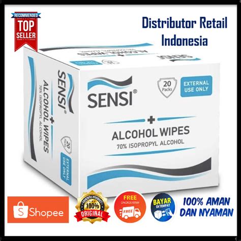 Jual Sensi Alcohol Wipes Isi Pcs Lembar Alcohol Wipes Merk