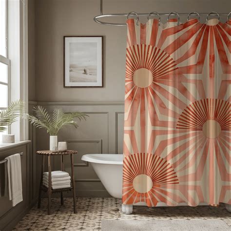 Mid Century Modern Shower Curtain Shower Curtain Boho Cute Shower