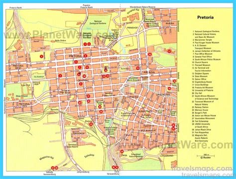 Map of Pretoria - TravelsMaps.Com