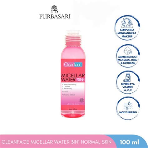 Jual Cleanface Purbasari Clean Face Micellar Water In Normal Oily