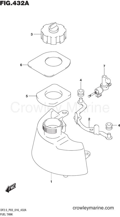 Fuel Tank Serial Range Four Stroke Outboard Df F