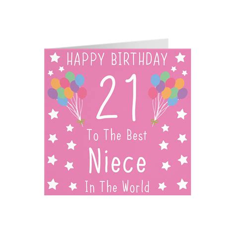 Niece 21st Birthday Card Happy Birthday 21 To The Best Etsy