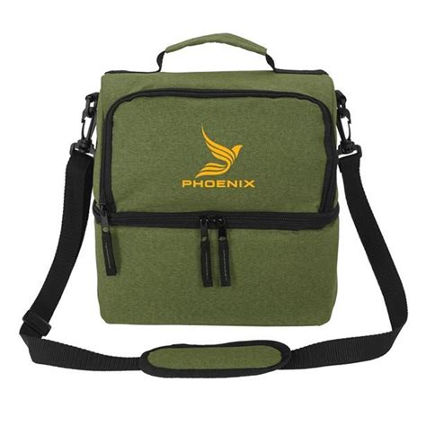 Dual Compartment Lunch Cooler Bag Personalization Available Positive Promotions