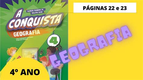 Correção do Livro A Conquista GEOGRAFIA Pág 22 E 23 4º Ano YouTube