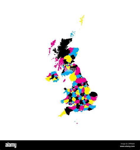 Reino Unido de Gran Bretaña e Irlanda del Norte Mapa político de las