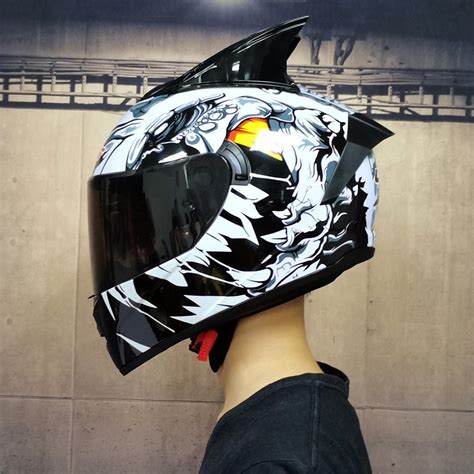 Full Face Racing Helmets Winter Warm Double Visor Motorcycle Helmet