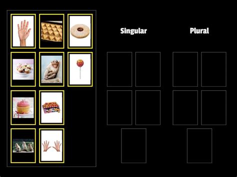 Std1 English Singular And Plural Nouns Group Sort