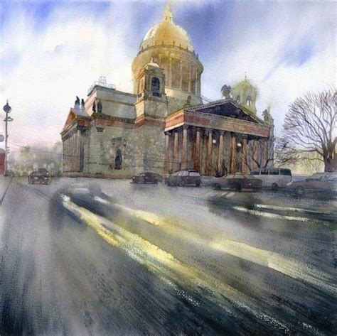 City Watercolor Paintings By Grzegorz Wrobel Fine Art And You