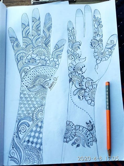 Hand Simple Mehndi Design Pencil Drawing Dimecorazonteestoyescuchando