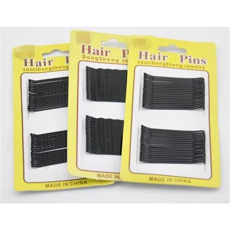 READY STOCK 】( 4.5cm / 5.5cm ) ( 1 CARD ) ( BLACK COLOUR ) Hair Pins ...