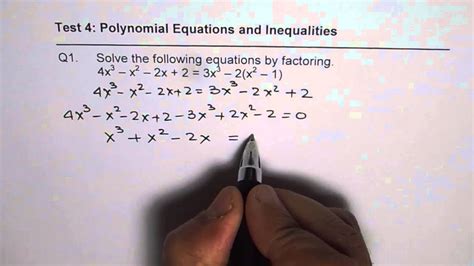 Polynomial Equations Test 2015 Q1 MHF 4 Advance Functions YouTube