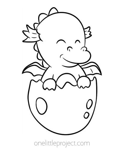 Cute Dragon Coloring Pages For Kids