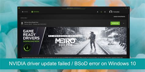 Nvidia Driver Update Failed Blue Screen Error While Installing Nvidia