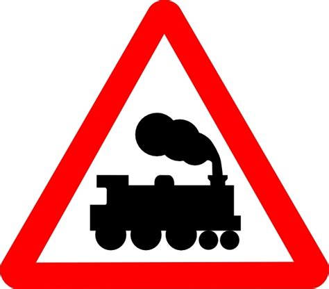 Train Road Signs clip art Free vector in Open office drawing svg ( .svg ...