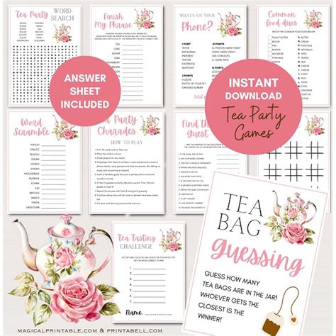 Printable Tea Party Games Printabell • Express