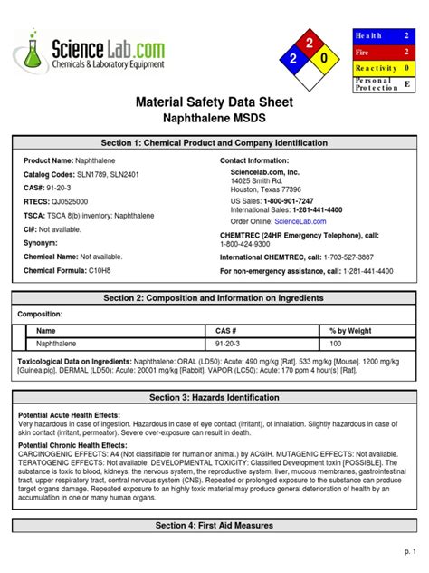 Msds Pdf Toxicity Personal Protective Equipment