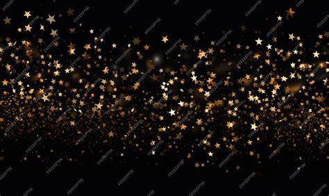 Premium Photo | Abstract gold confetti on black background