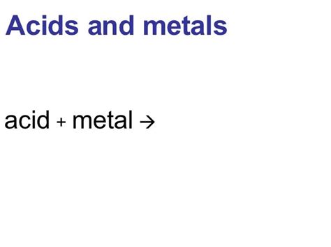 Reaction Between Acid And Metals 3