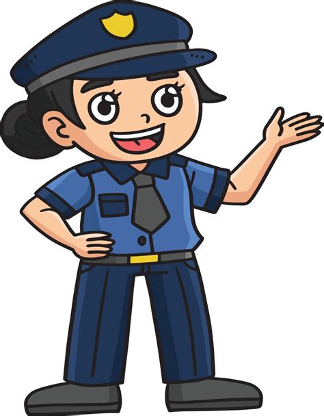 Policewoman Cartoon Colored Clipart Illustration 23093743 Vector Art at Vecteezy