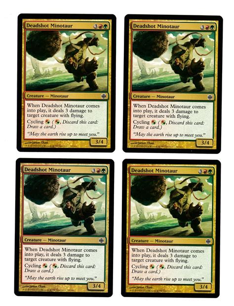 4x Deadshot Minotaur EX Alara Reborn Mtg Magic Commander EDH 4x X4 EBay