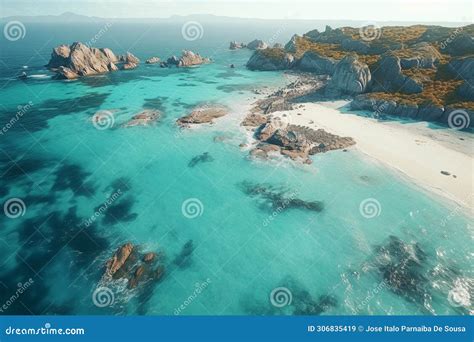 Breathtaking Aerial View Of Vibrant Coral Reefs Stock Image