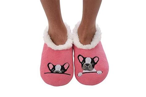 Snoozies Womens Classic Splitz Applique Slipper Socks Fashion