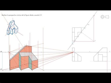 Perspectiva Cónica de una Pieza dadas sus Vistas Ortogonales Sistema