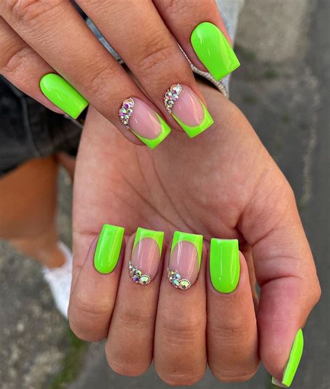 Pin By Britney Szekley On Beauty In Neon Green Nails Neon Nails