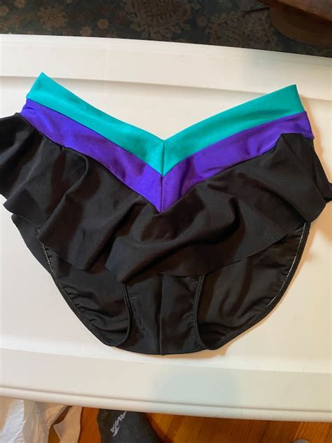 Vintage S La Bianca Bikini Set Ruffled Bottom Bri Gem