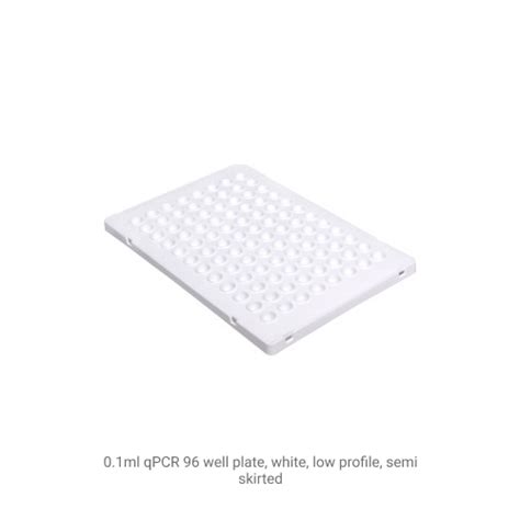 0 1ml QPCR 96 Well Plate White Low Profile Semi Skirted LabMart Id