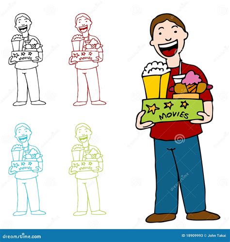 Movie Theater Food stock vector. Illustration of cream - 18909993