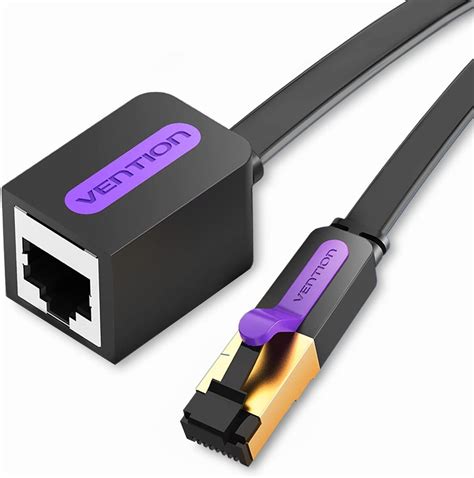 Удлинитель витой пары Vention Cat7 RJ45 скорость до 10 Гбит/с Сетевой ...