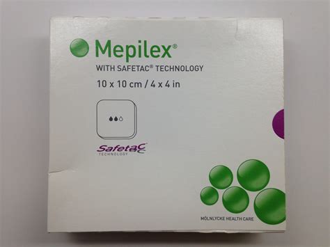 MÖlnlycke 294199 Mepilex Soft Silicone Foam Dressing 10 Cm X 10 Cm 5