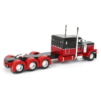 Dcp Toy Red Peterbilt Model Tri Axle With Flat Top