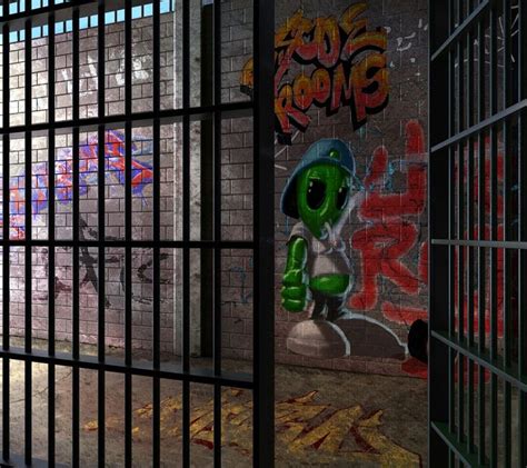 Prison Graffiti Graffiti Box Fan Art