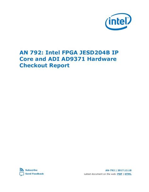 PDF AN 792 Intel FPGA JESD204B IP Core And ADI AD9371