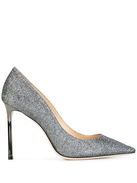 Jimmy Choo Leather Romy Pumps In Metallic Lyst