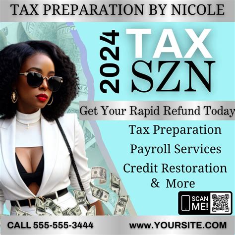 Tax Prep Flyer Diy Flyer Template Design Tax Prep Service Flyer Tax Season Flyer Tax Social