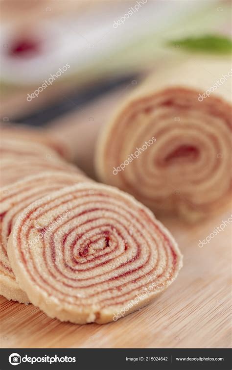 Bolo Rolo Swiss Roll Roll Cake Typical Brazilian Dessert State Stock ...