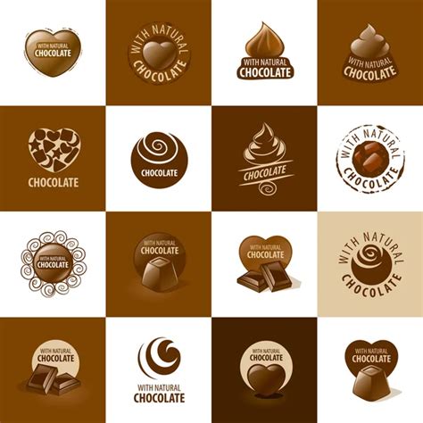 Large Set Of Vector Logos Chocolate Stock Vector Image By ©artbutenkov